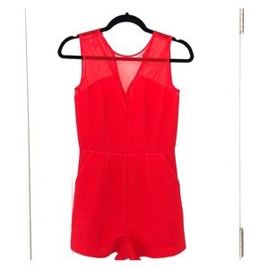 Red BCBGeneration Sleeveless Romper in Size 0